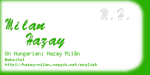 milan hazay business card